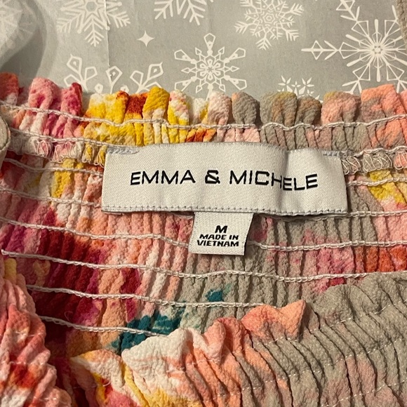 Emma & Michele Pink Sundress with Ruffled Flutter Sleeves - Picture 3 of 7